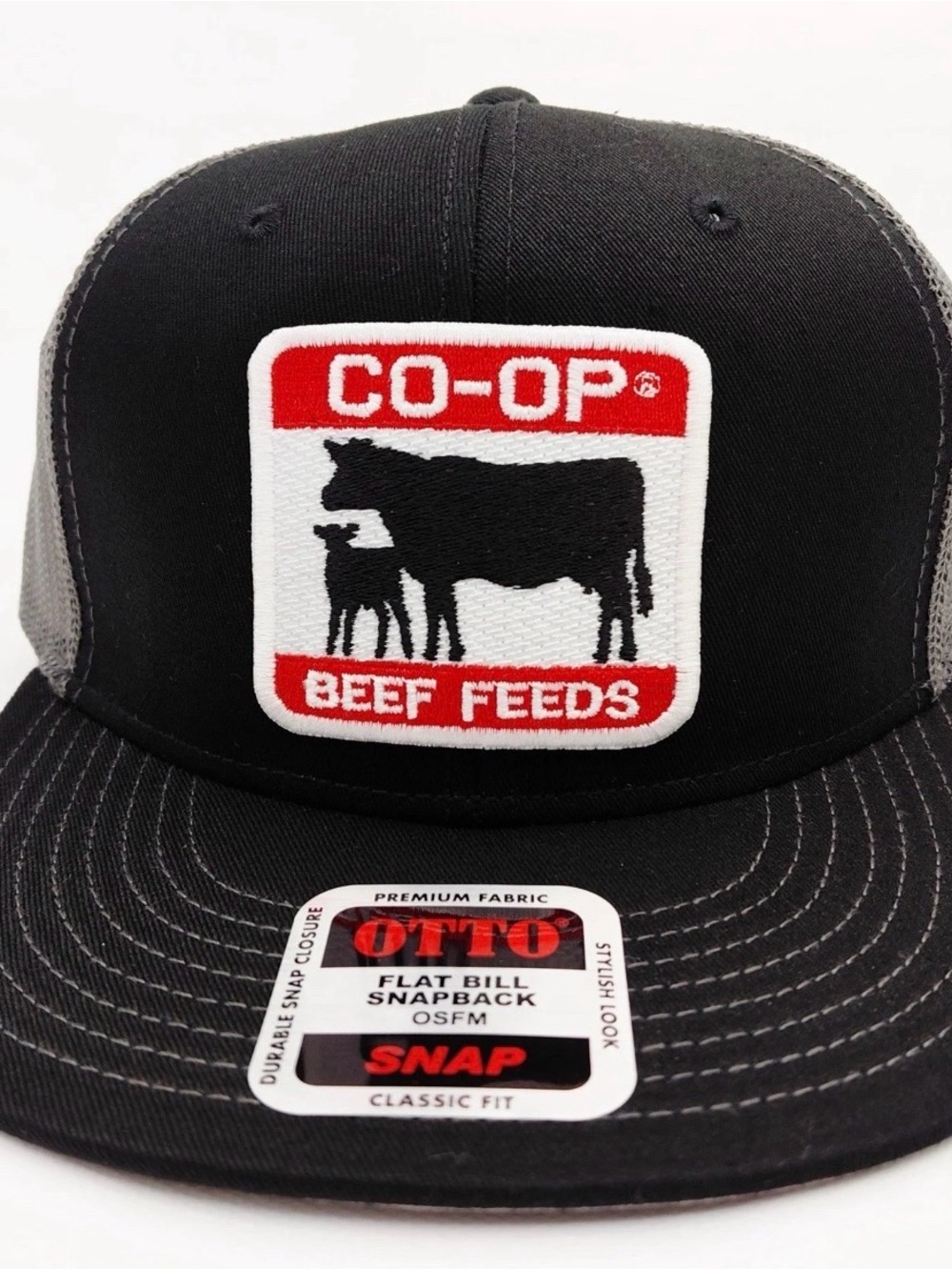 Co-Op Beef Feeds Richardson 112 Trucker Cap Hat Mesh Snapback Embroidered Patch